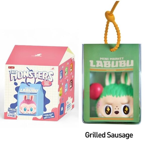 Pop Mart Wacky Mart Series - Labubu Pinch Pendant Blind Box - Grilled Sausage - Picture 1 of 16